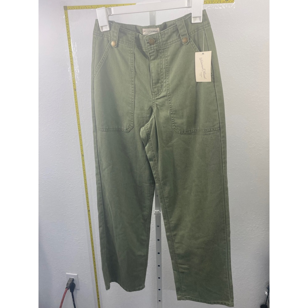 Universal‎ Thread Womens Olive Green High-Rise Wide Leg Utility Pants Size 2 NWT